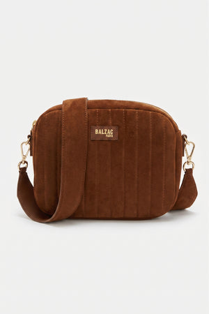 Sac César croûte de cuir chocolat