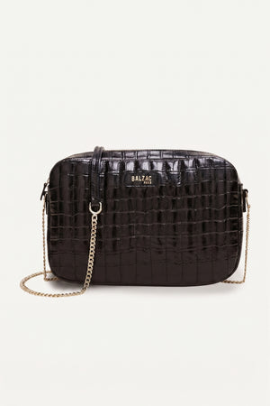 Sac Grand César noir embossé