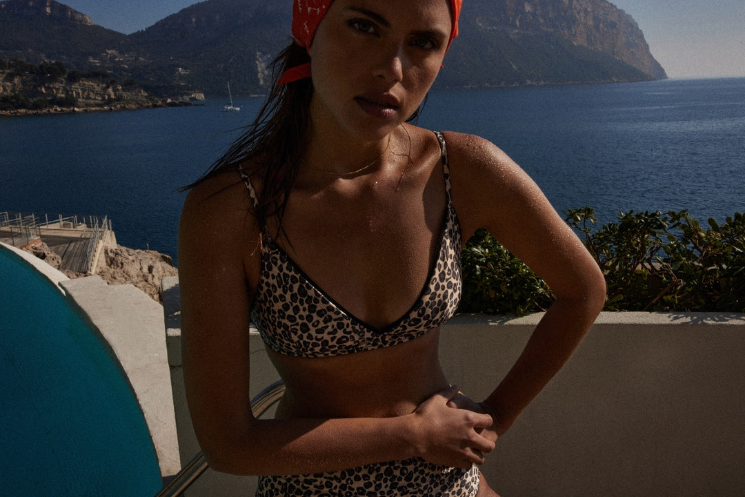 High of swimsuit Figuier leopard