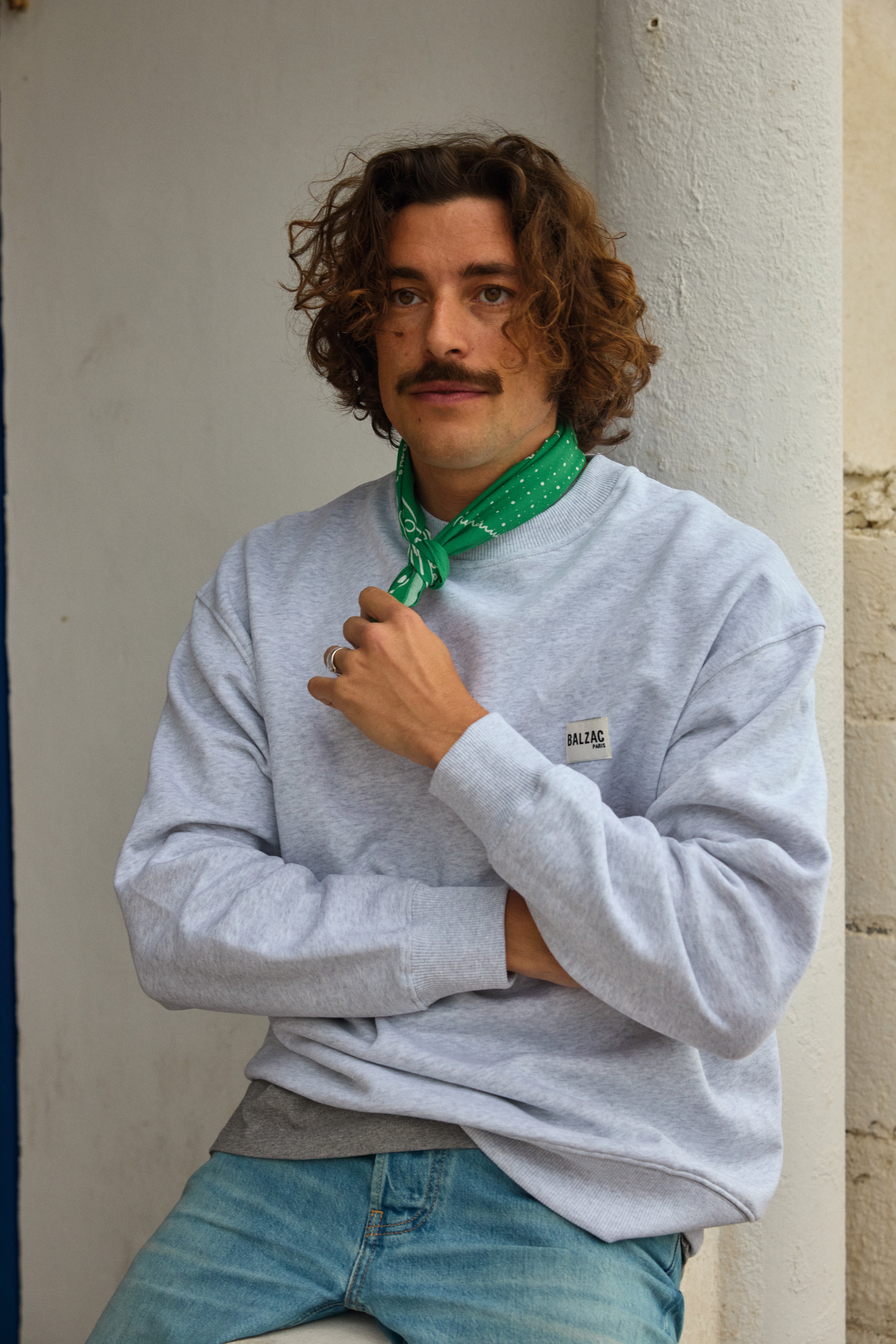 Sweatshirt Hauteville heather gray light