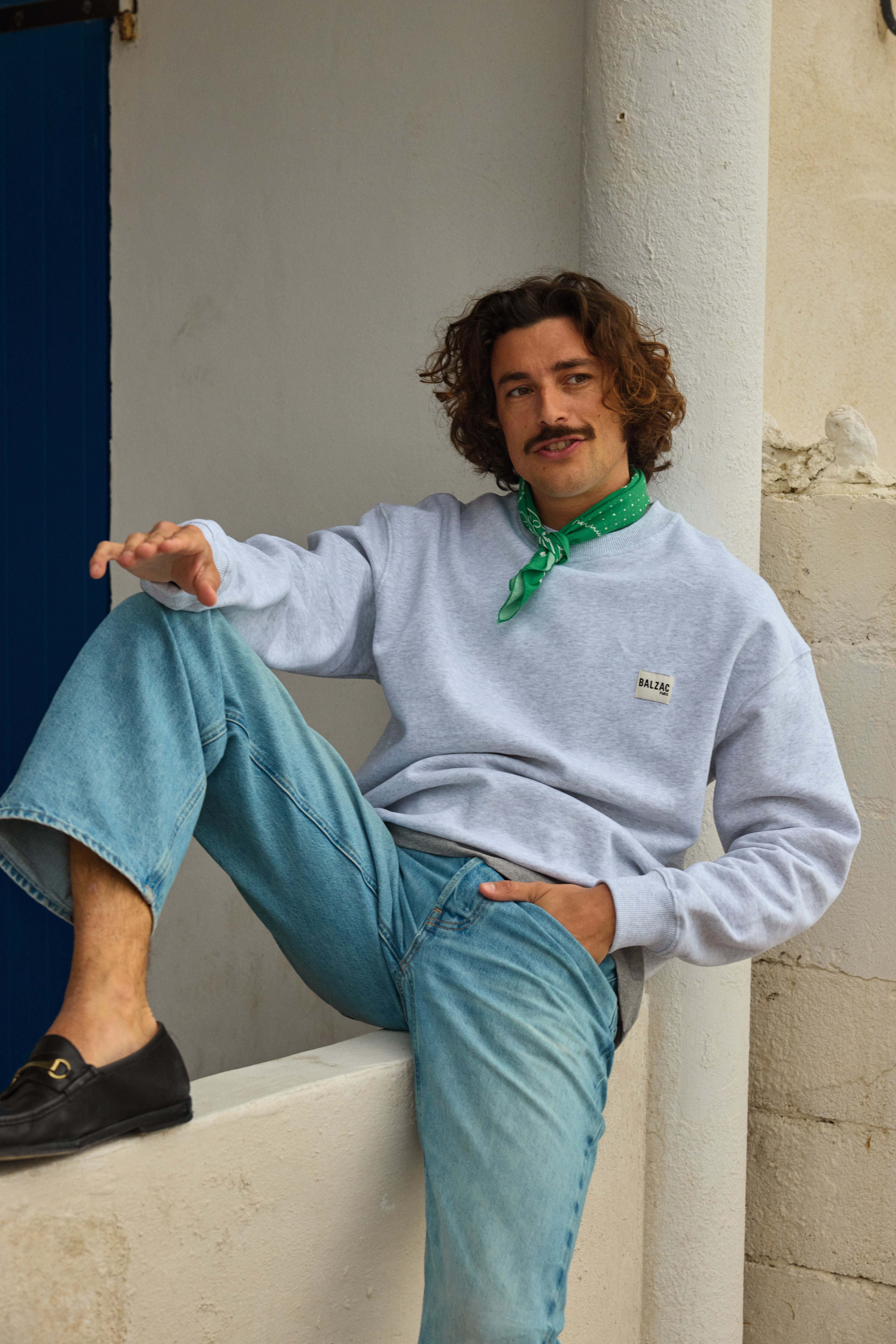 Sweatshirt Hauteville heather gray light