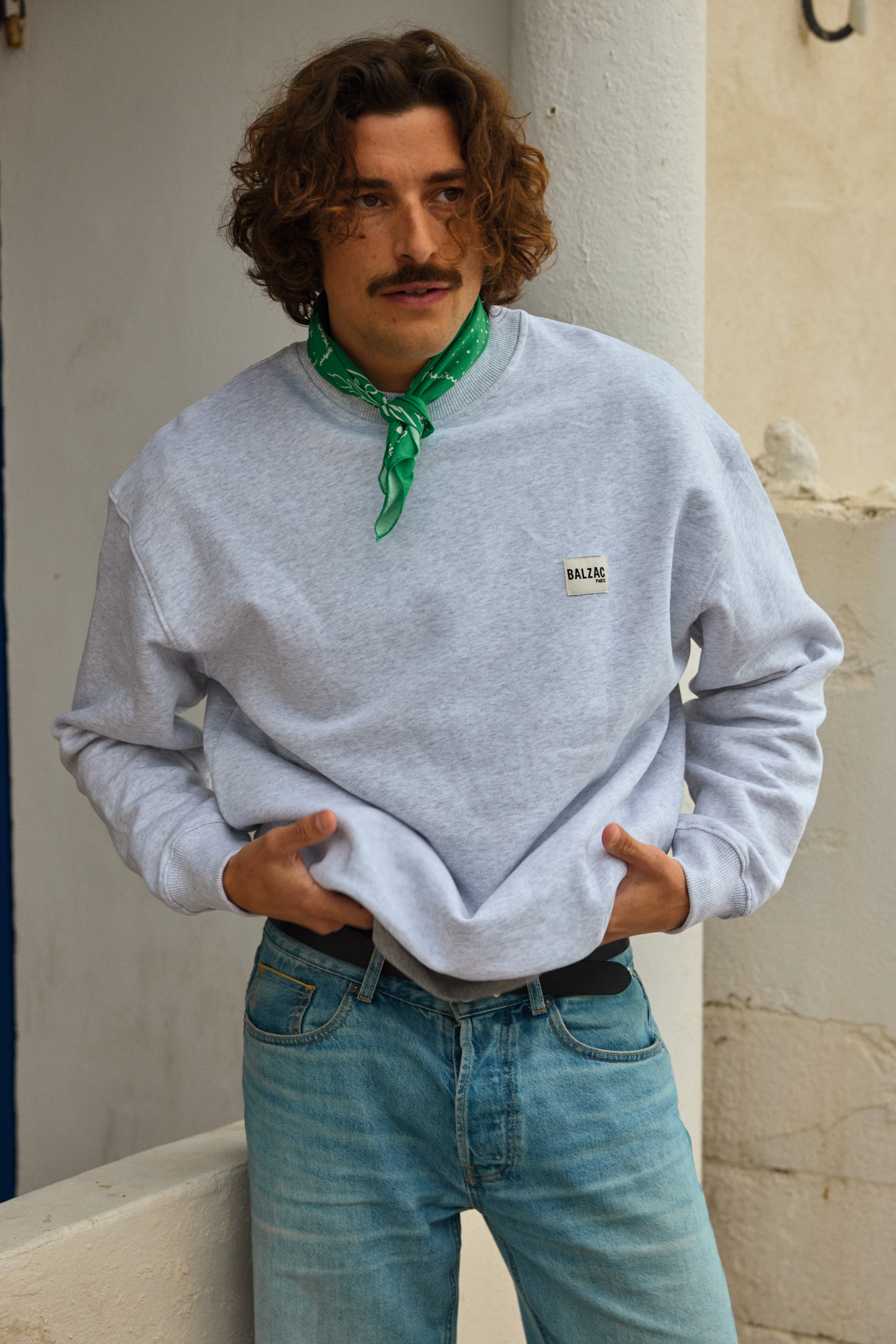 Sweatshirt Hauteville heather gray light