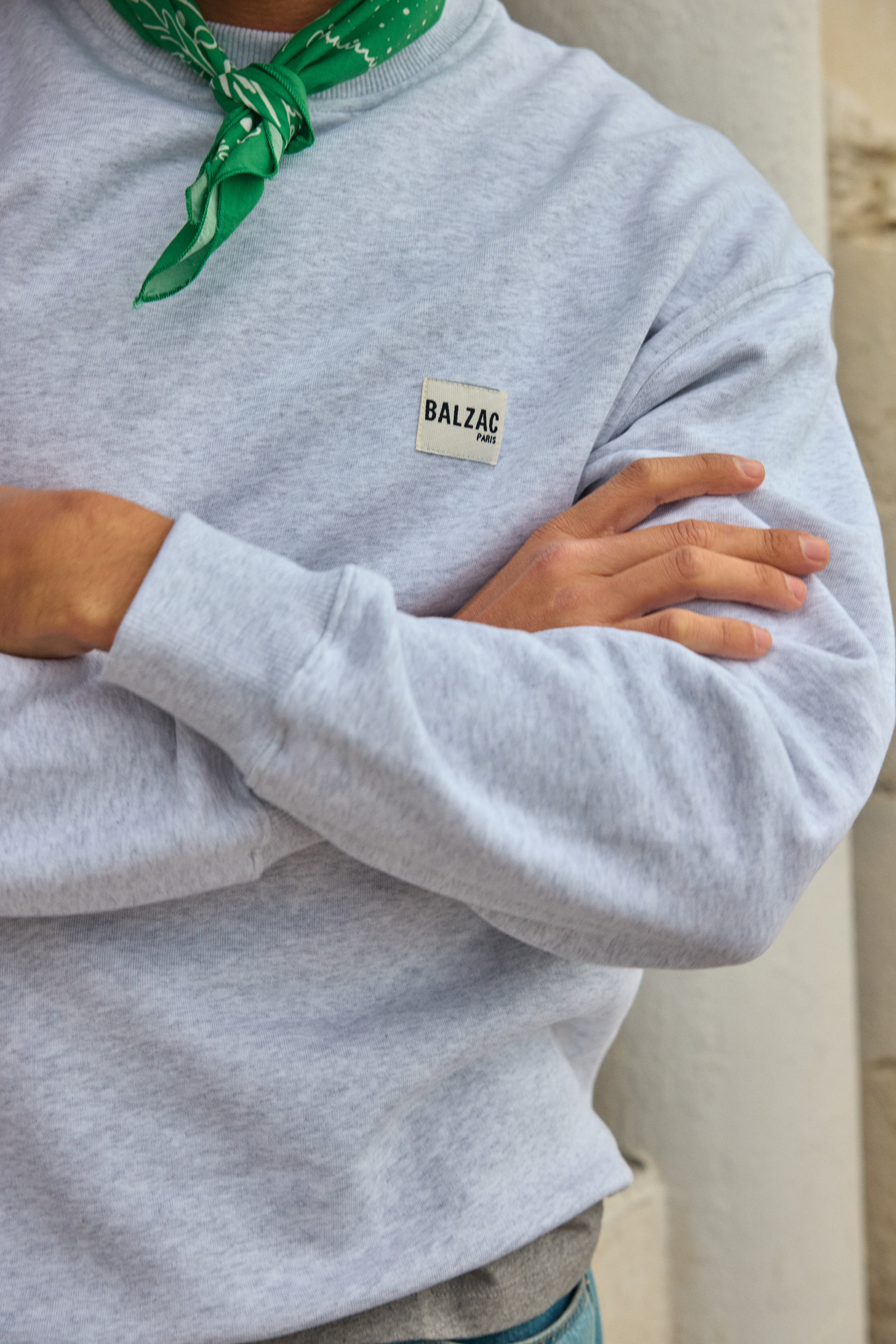 Sweatshirt Hauteville heather gray light