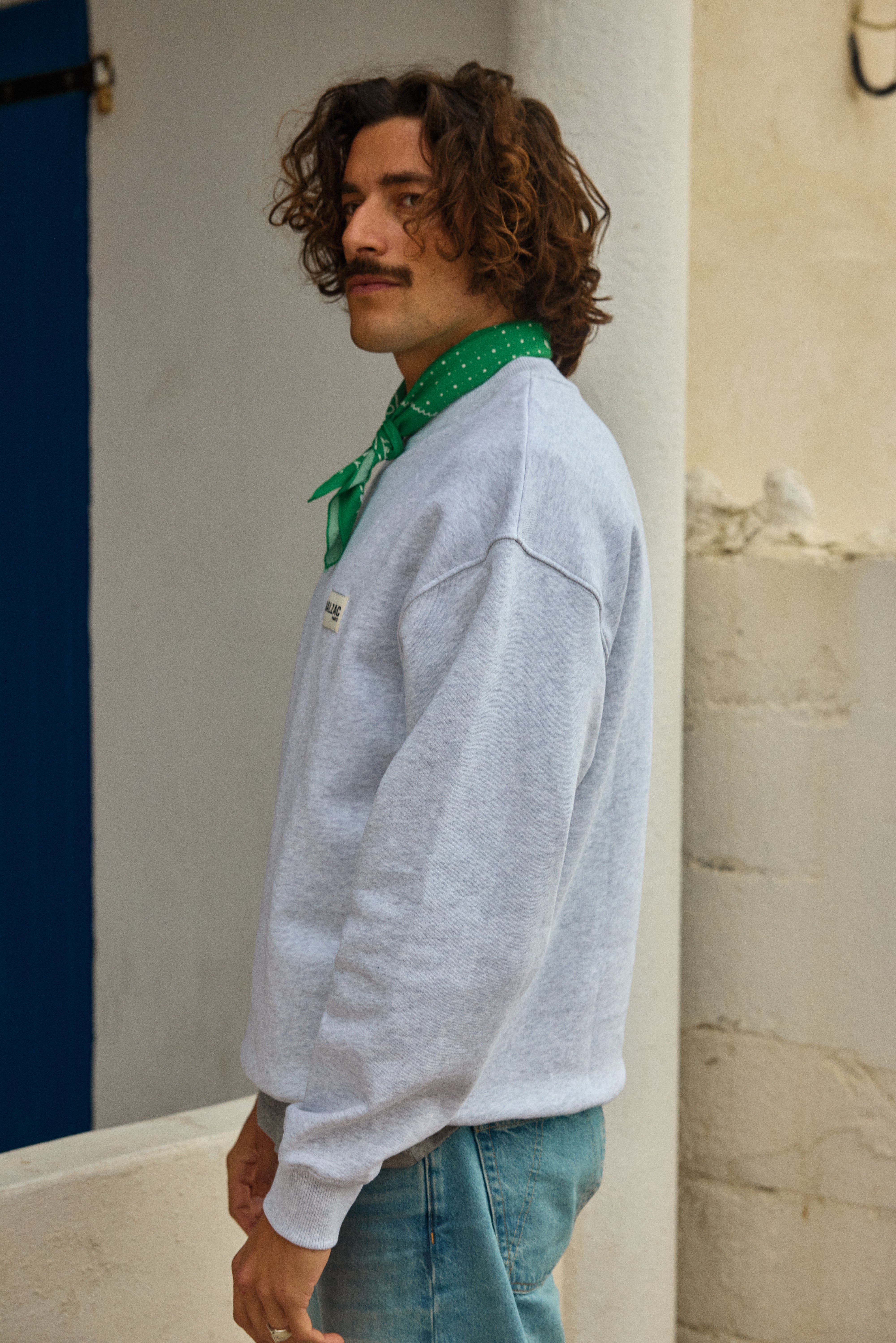 Sweatshirt Hauteville heather gray light