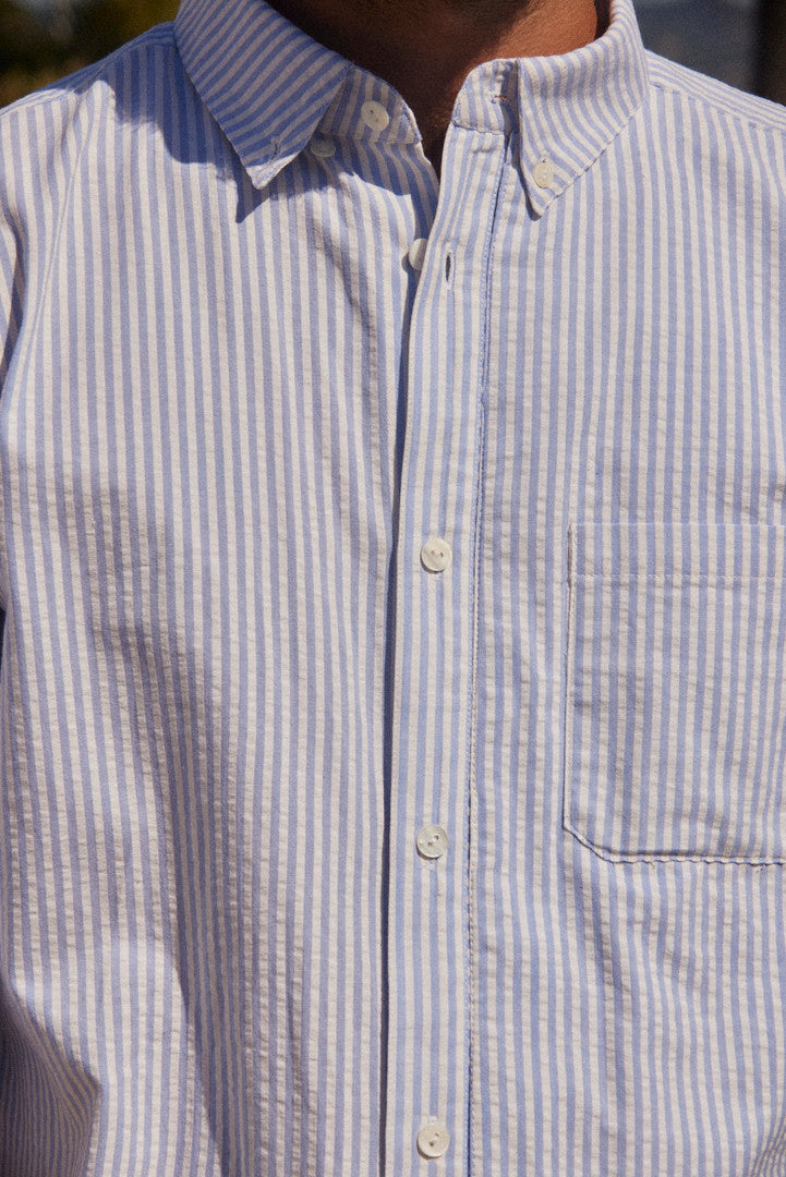 Shirt Paradis stripes bleues and blanches