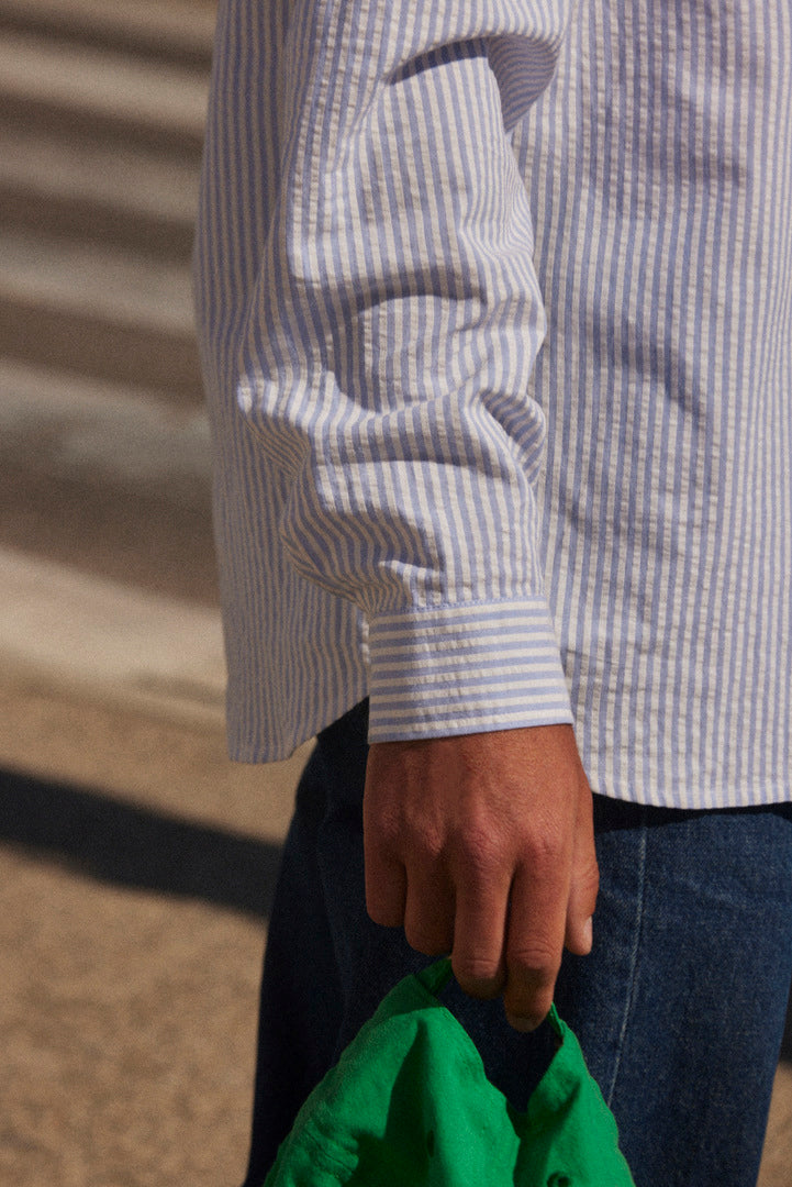 Shirt Paradis stripes bleues and blanches
