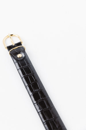 Ceinture Mélinda noir embossé