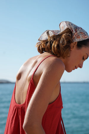 Fichu noche floral Indian print