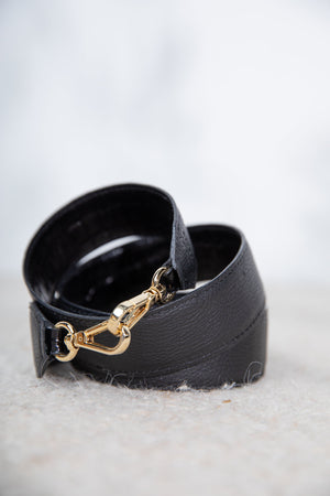 Removable black leather César handle