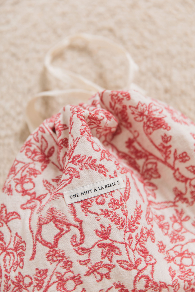 Pochon Homewear imprimé toile de Jouy sac pyjama week