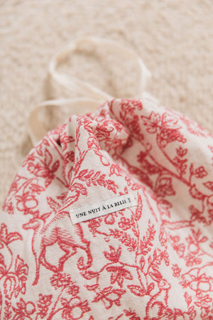 Pochon Homewear imprimé toile de Jouy sac pyjama week, packshot