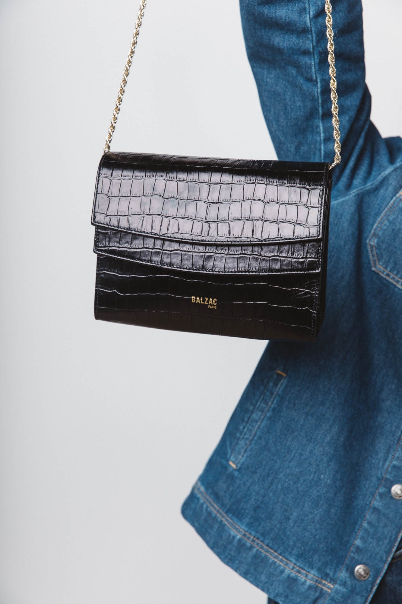 Bag Noah black embossed