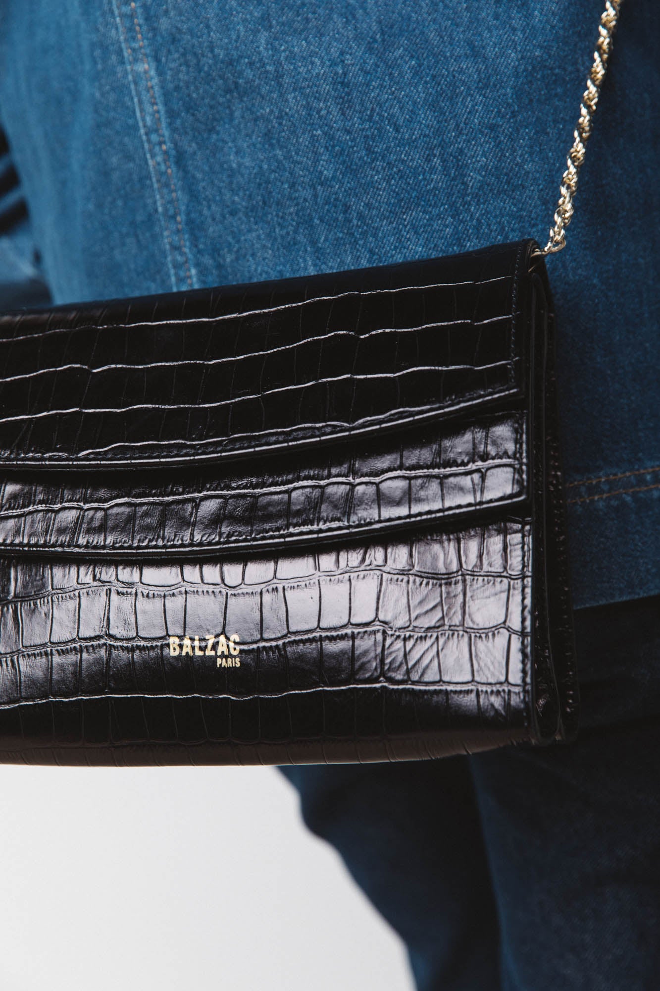 Bag Noah black embossed