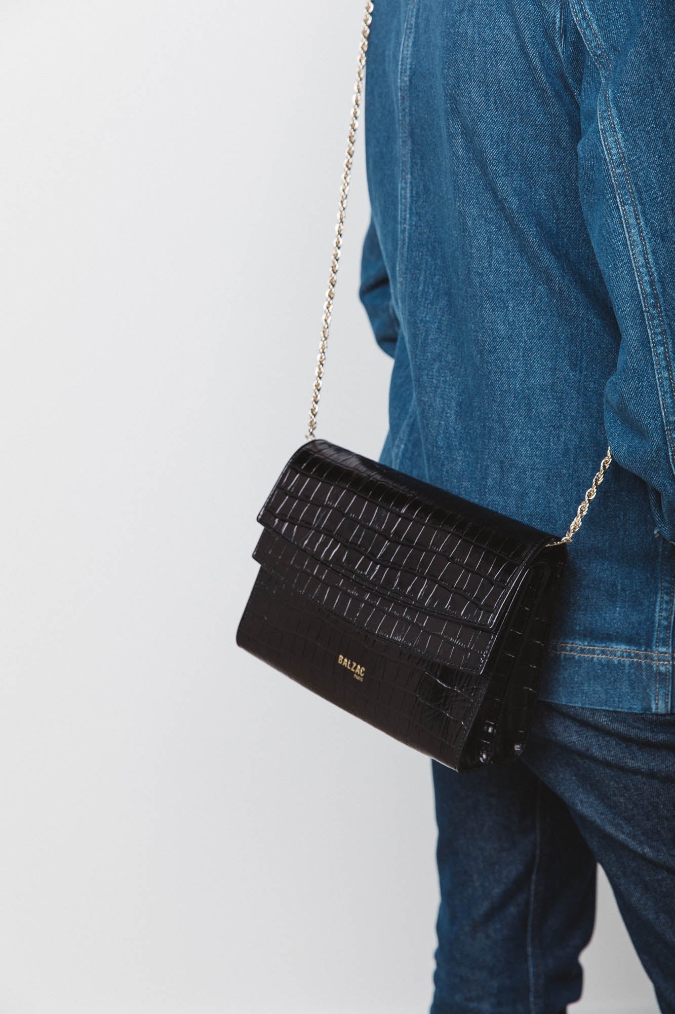Bag Noah black embossed