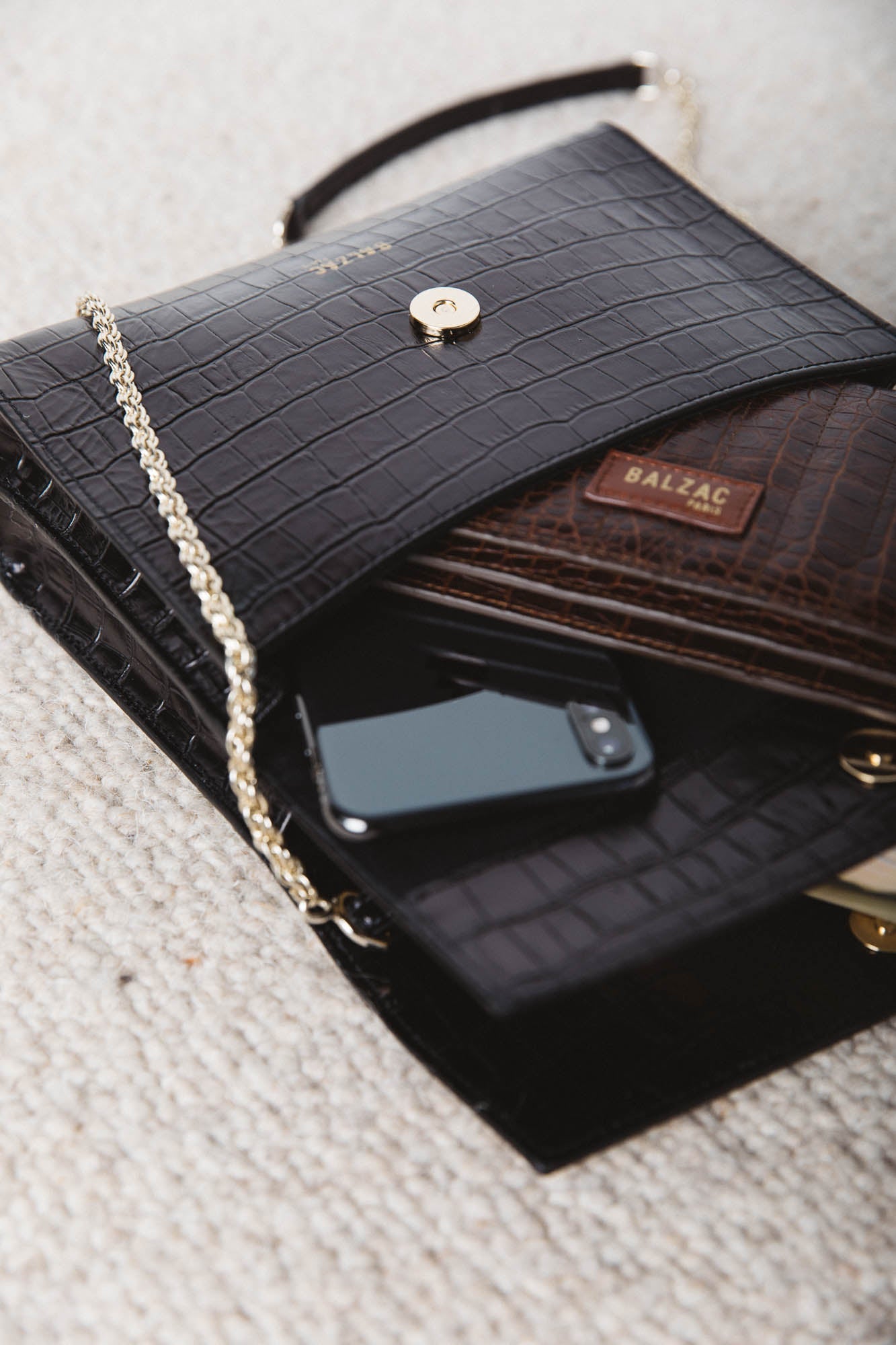 Bag Noah black embossed