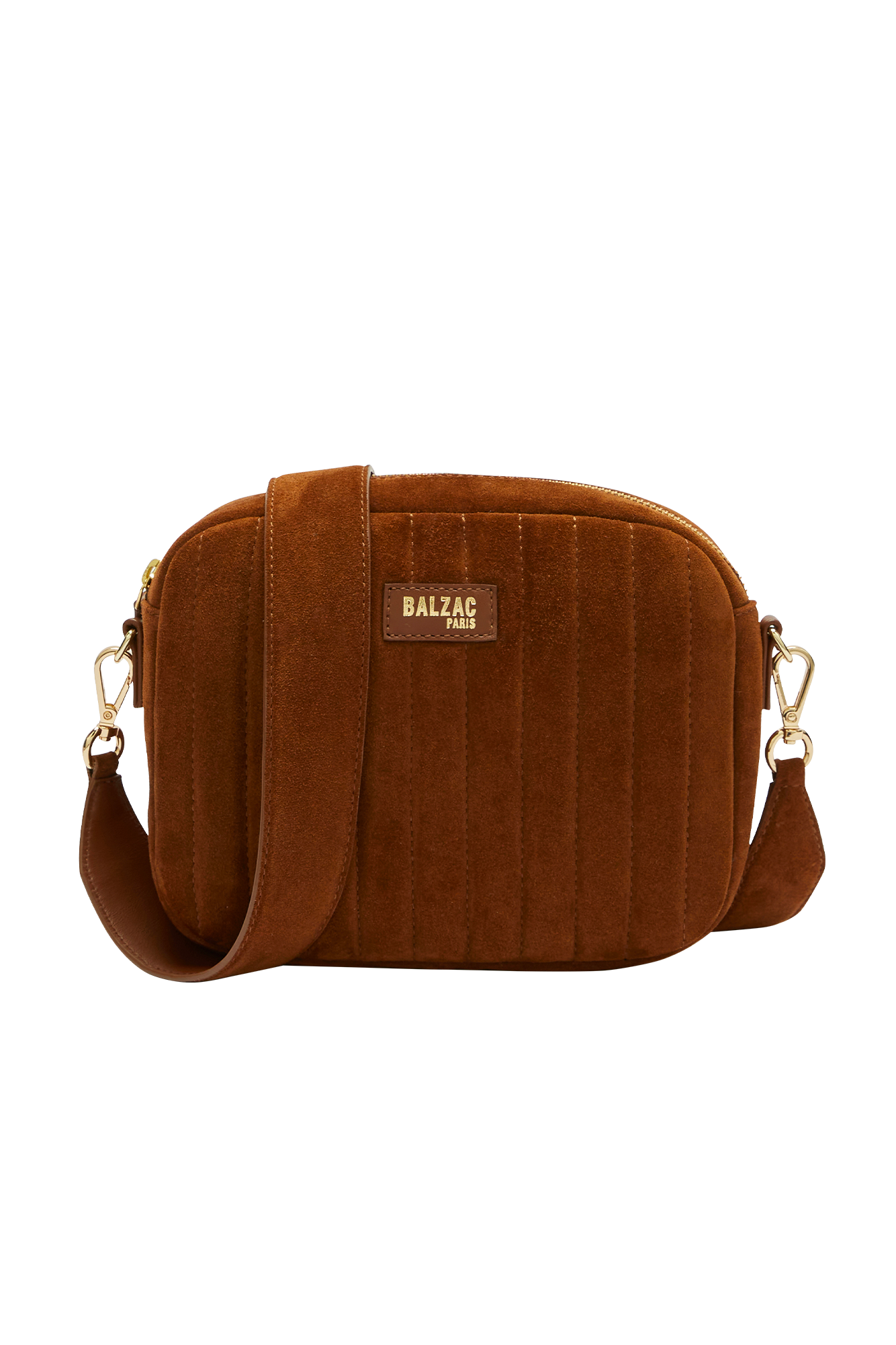 Bag César suede of leather chocolate