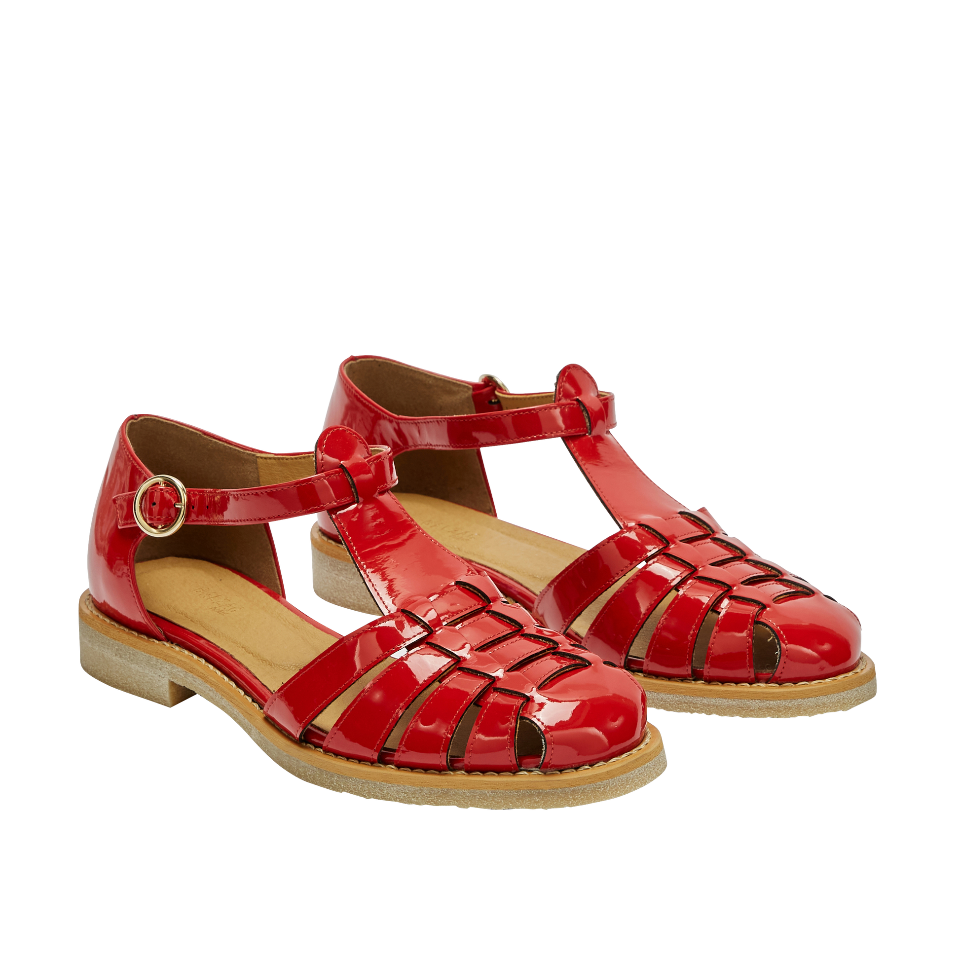 Sandales top rouges vernies