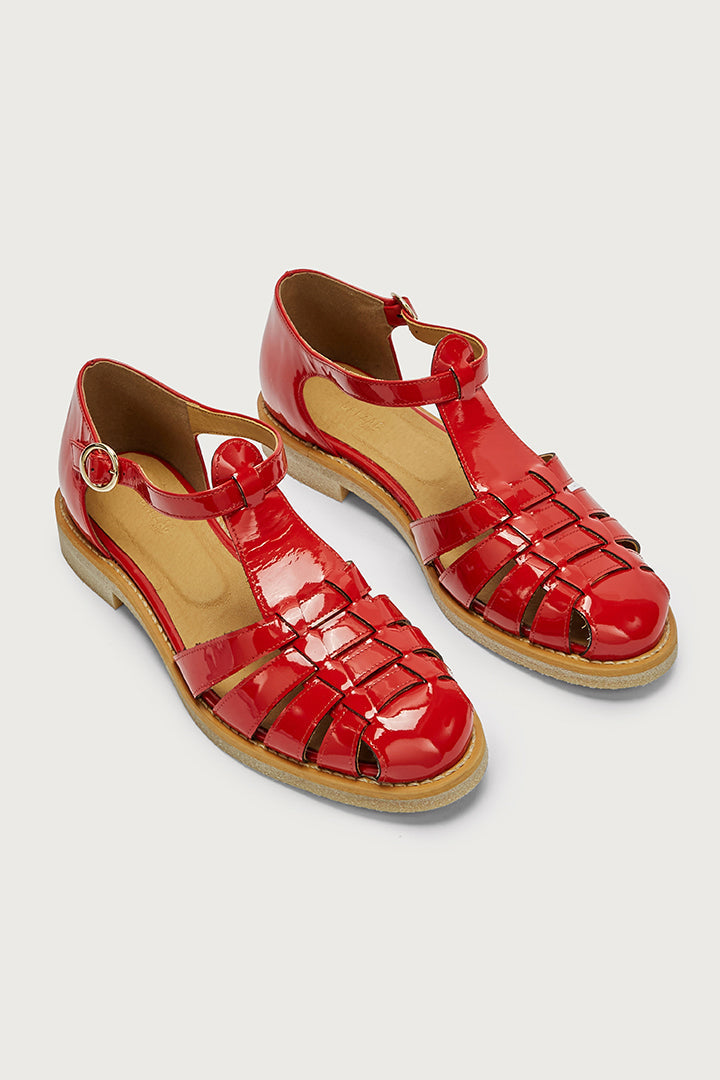 Sandales Théoline vernis rouge