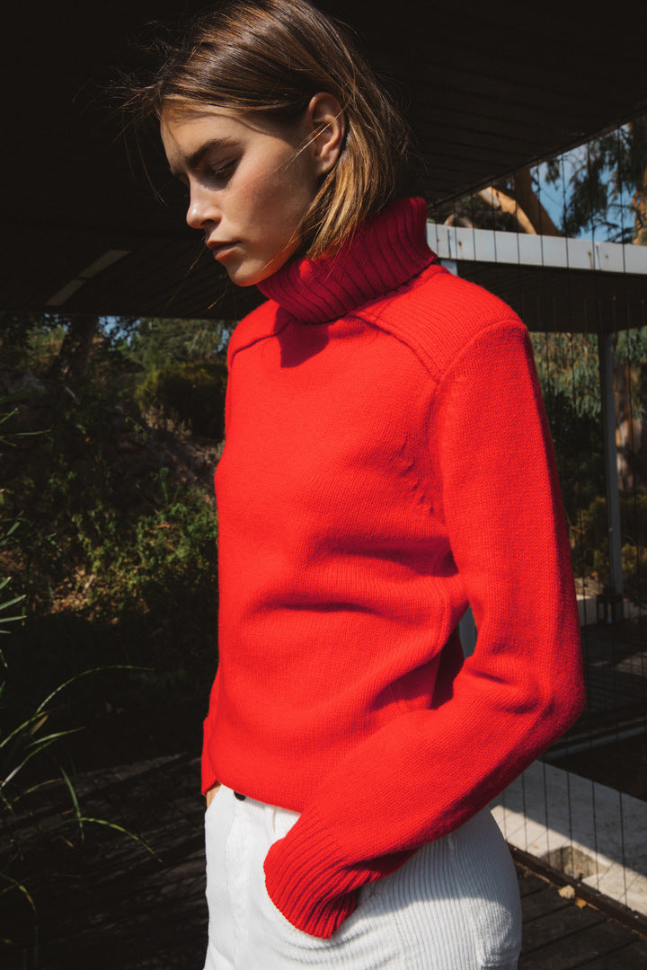 Red Dalia sweater