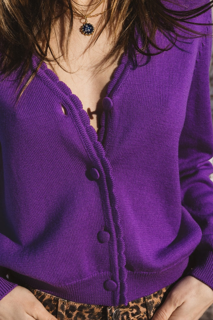 Cardigan Izia violet