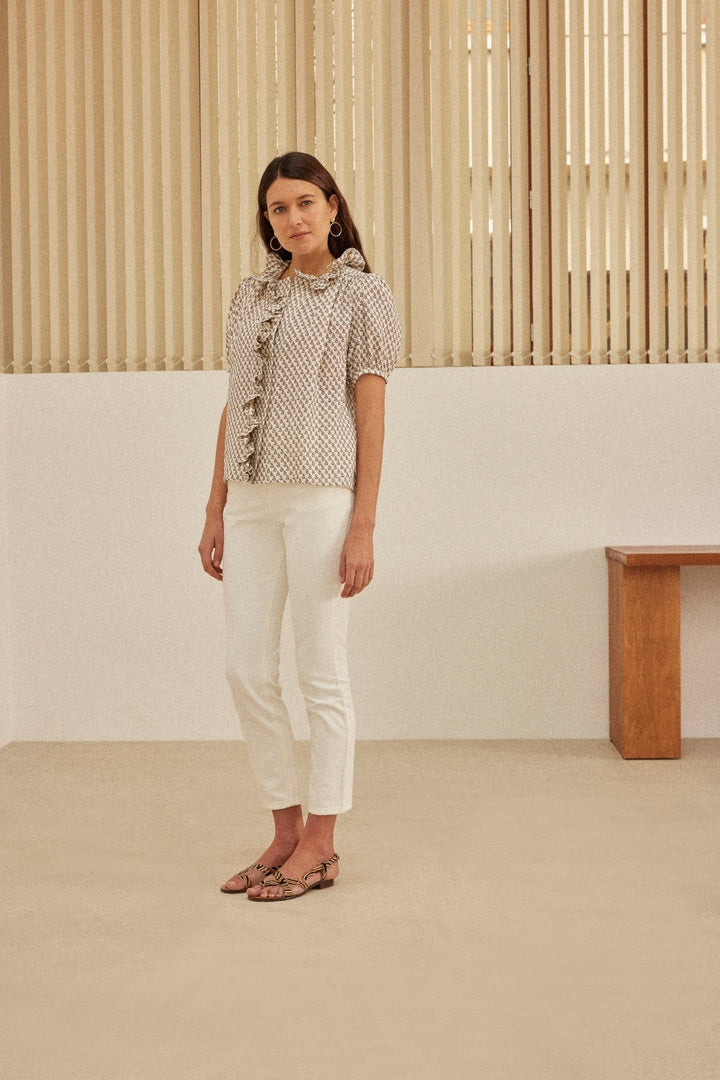 Jeans Mattis white perle