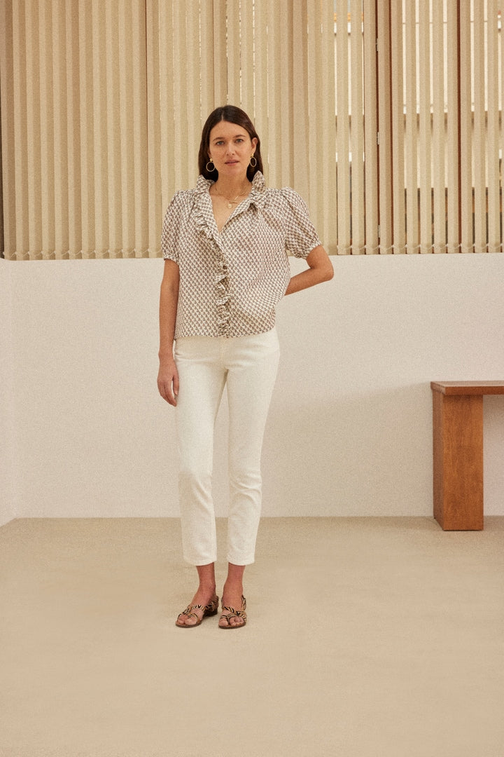 Jeans Mattis white perle