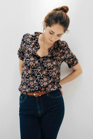 Navy Indian Adonis shirt