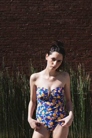 Maillot Cléon imprimé citrons