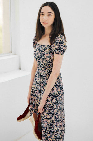 Robe Gina indienne marine