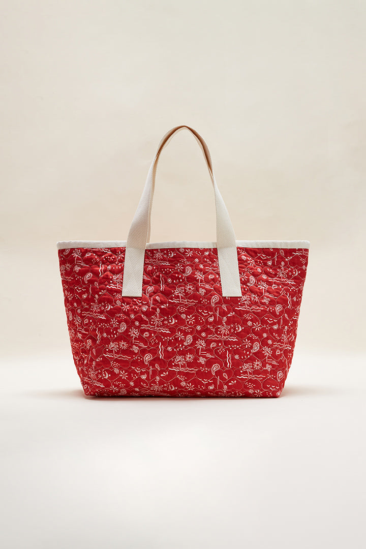 Heart quilted shopping bag