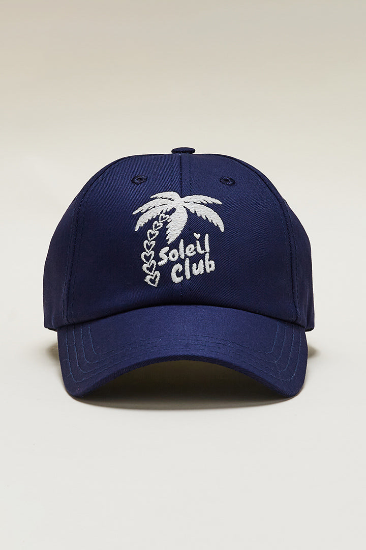 Ecru and blue Soleil Club cap 