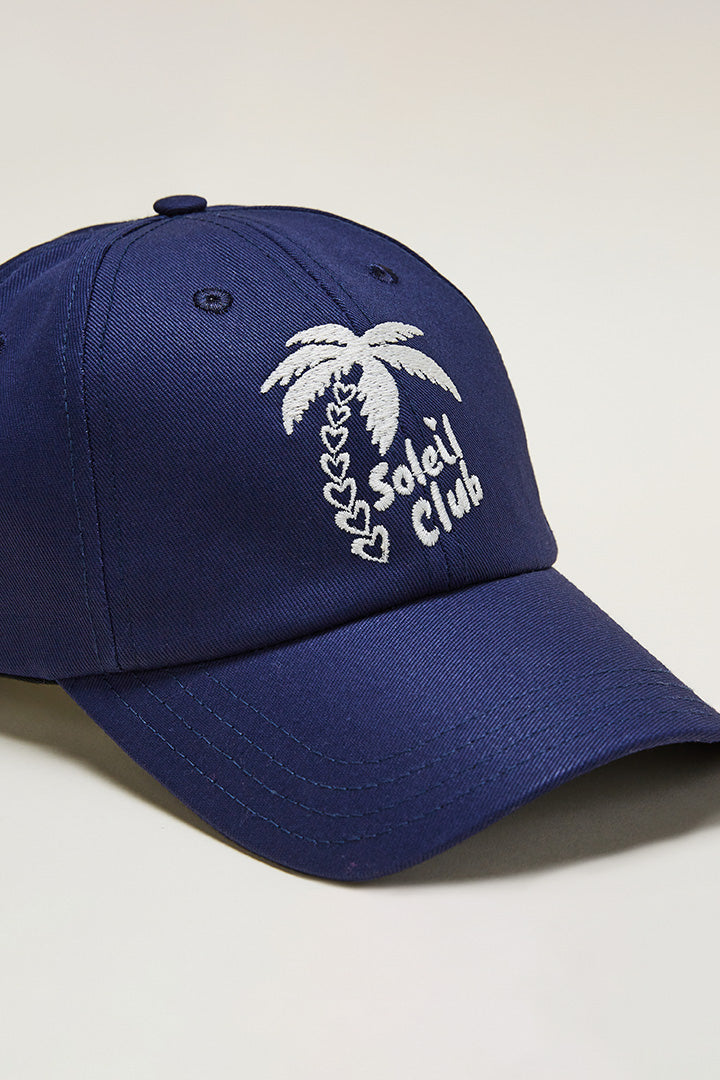 Casquette Soleil Club écru et bleu