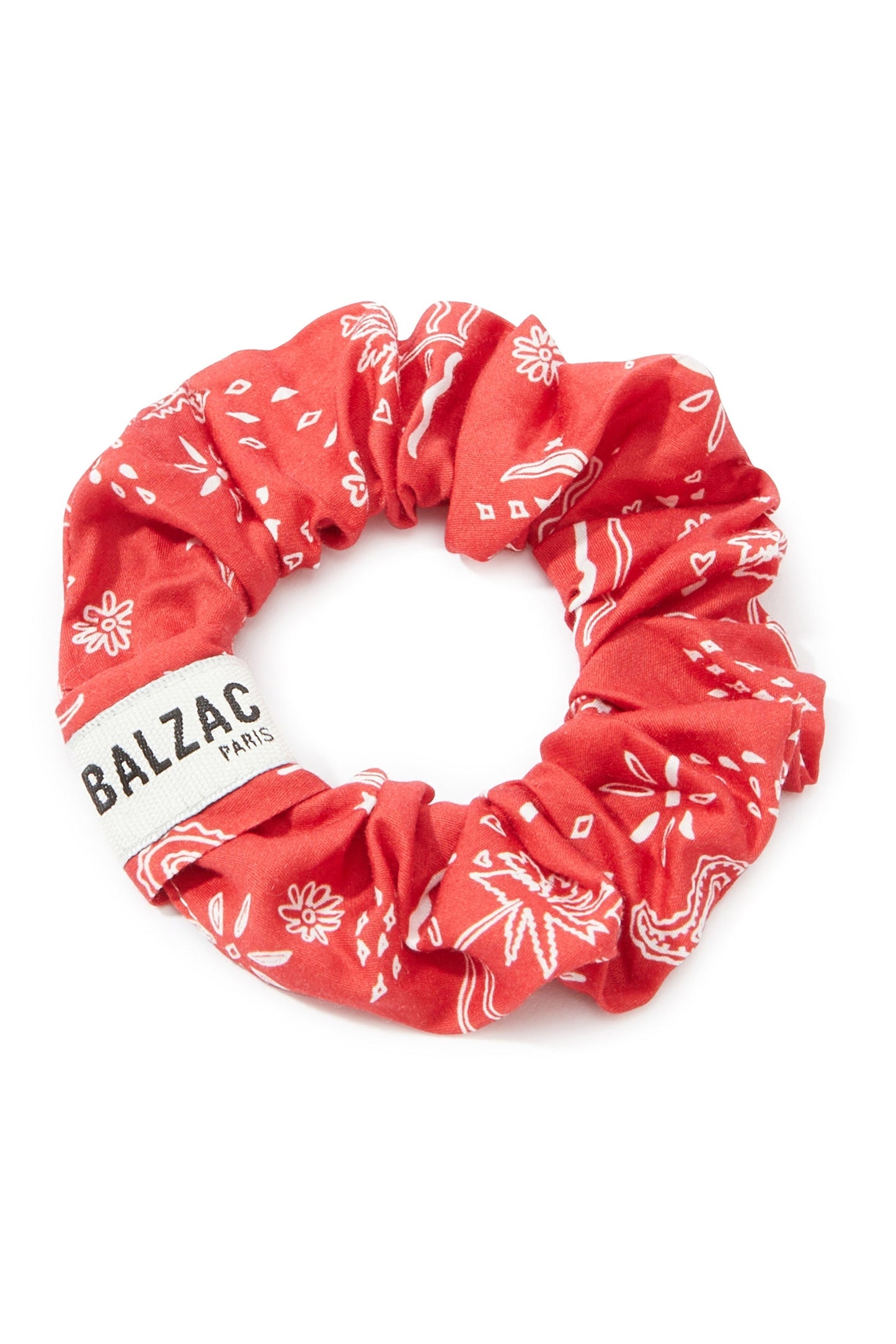 Travel scrunchie with summer bandana print 