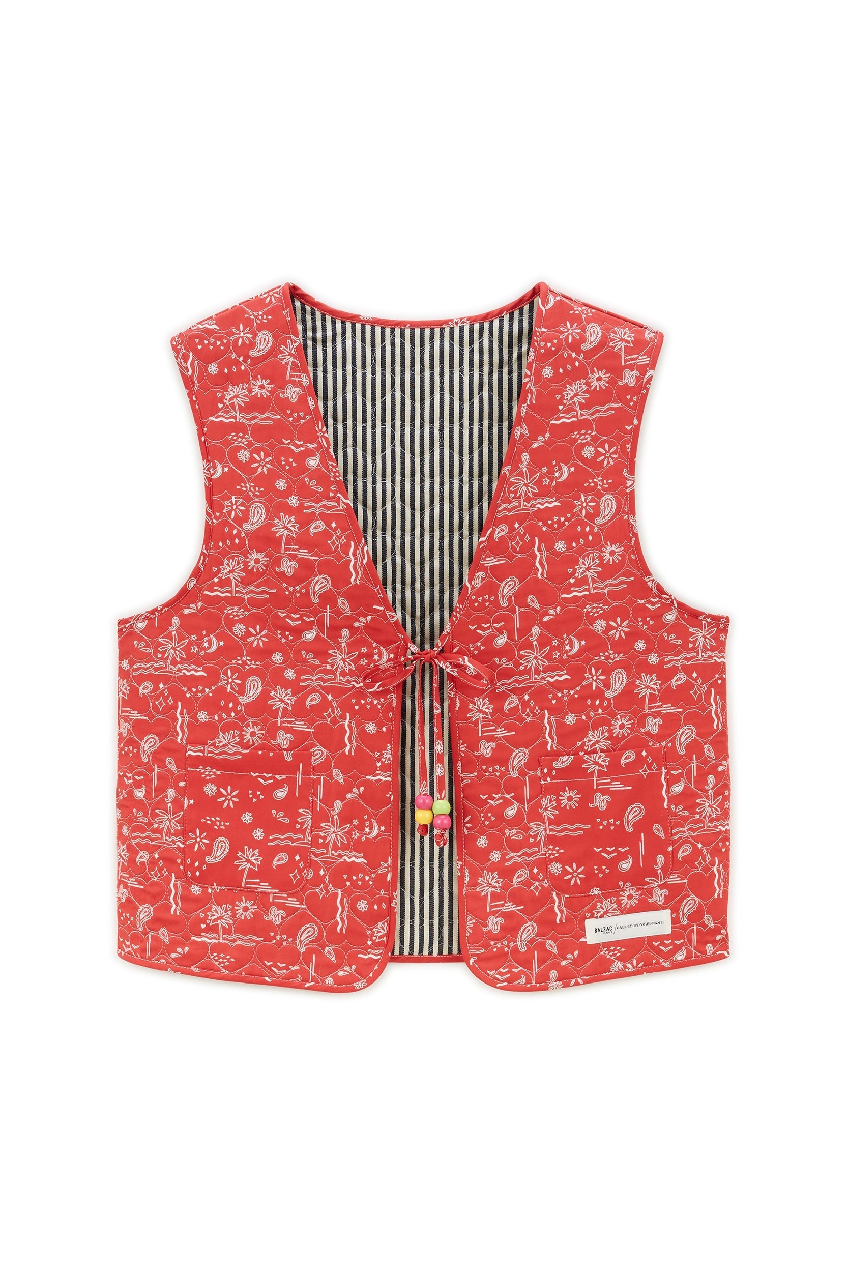 Nuance vest with summer bandana print - Balzac Paris