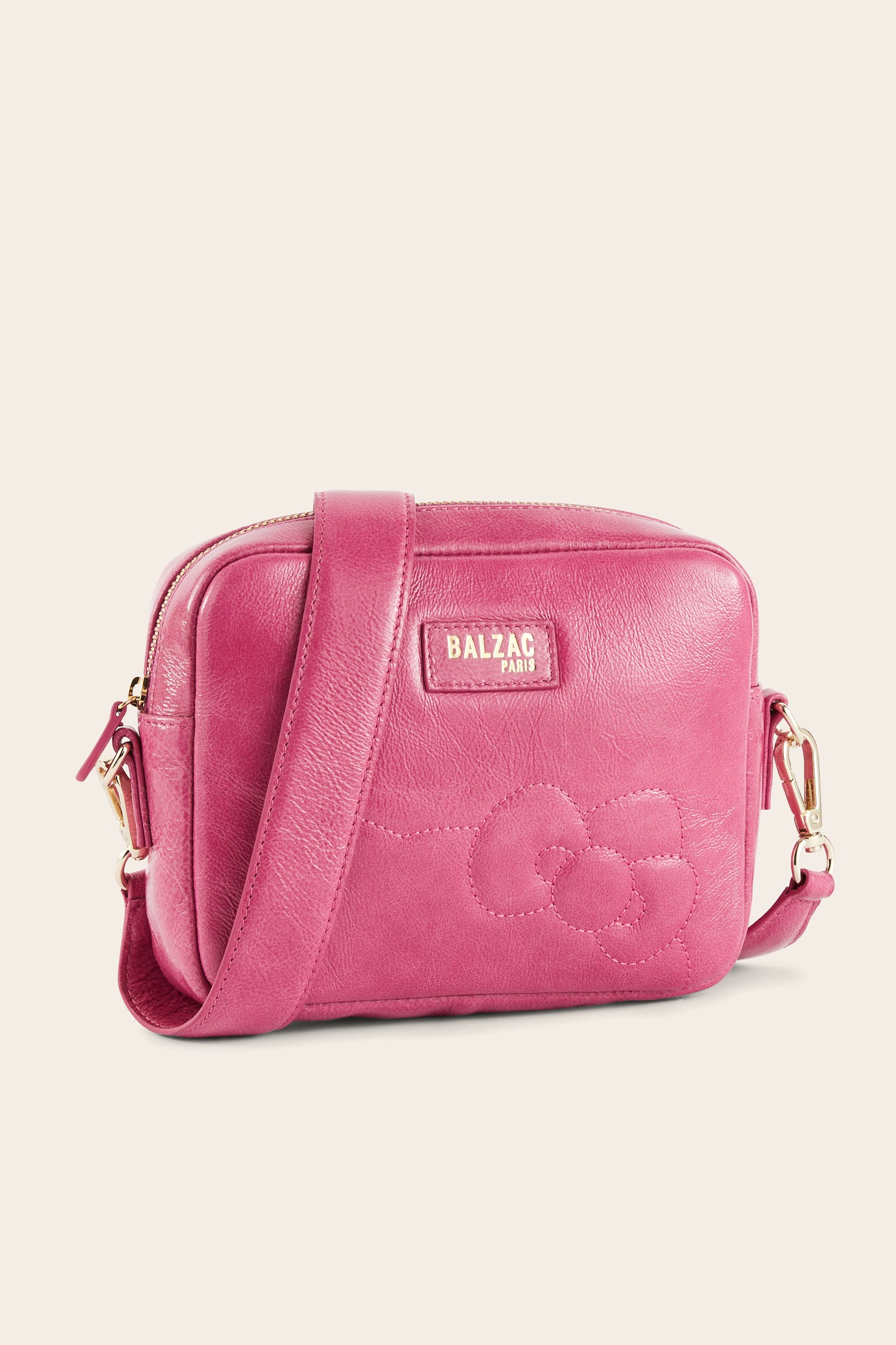 Bag Césarée Hello Kitty patent crinkled pink