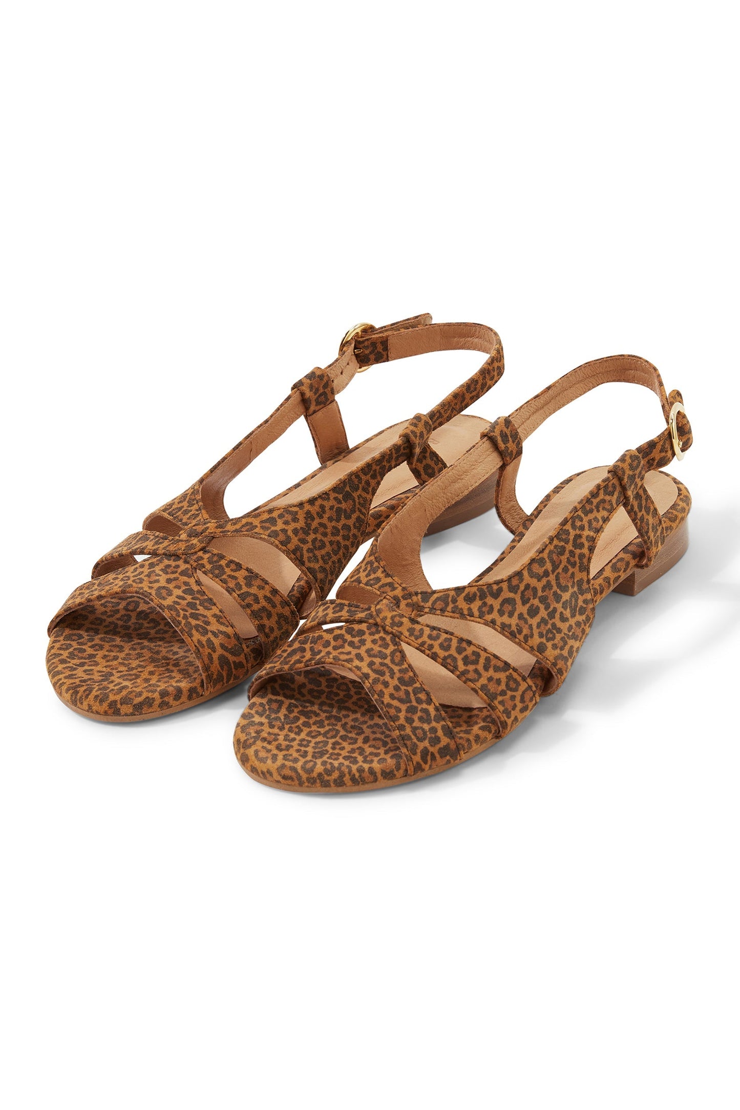 Line leopard sandals