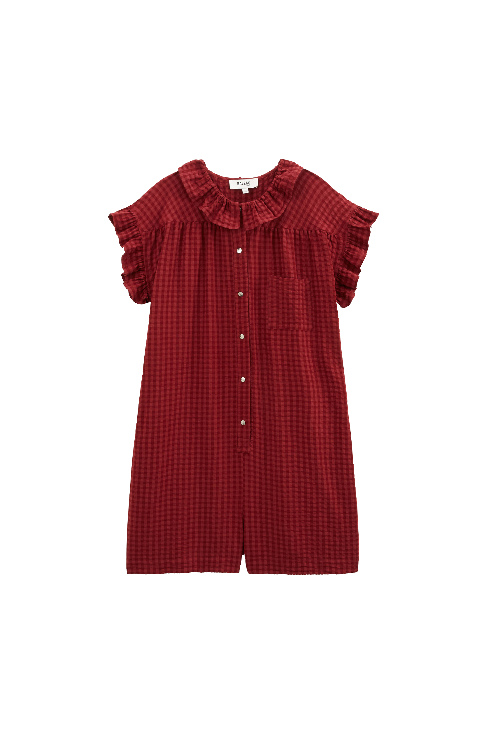 Tuta Bornéo vichy bordeaux