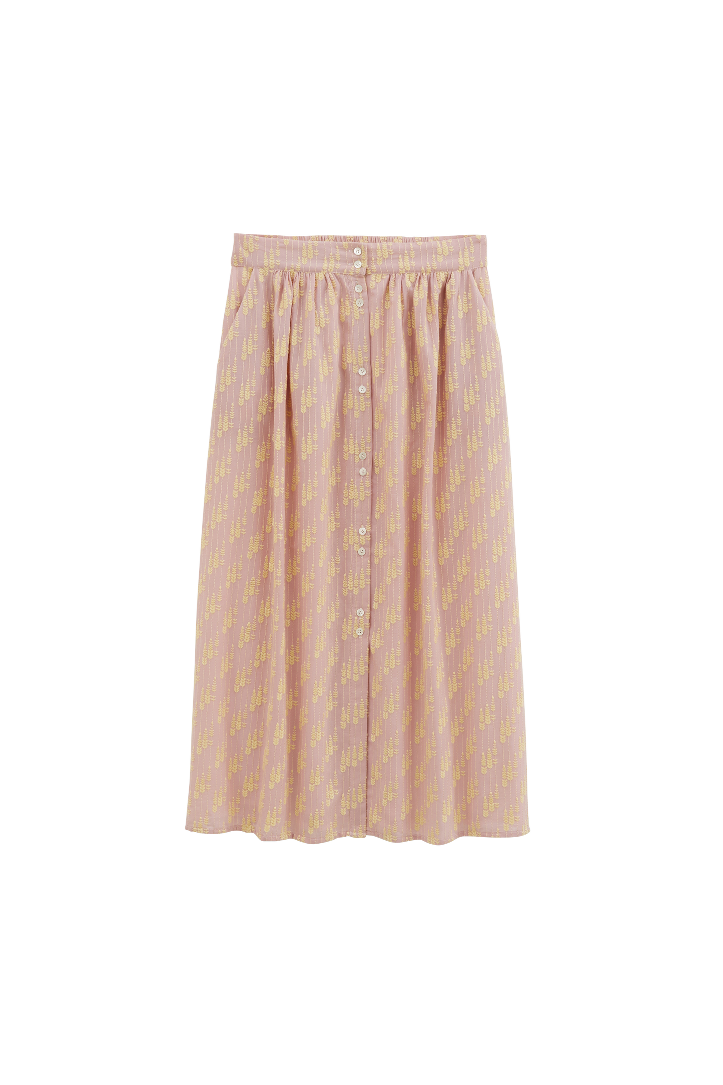 Sally skirt with pink and yellow embroidery