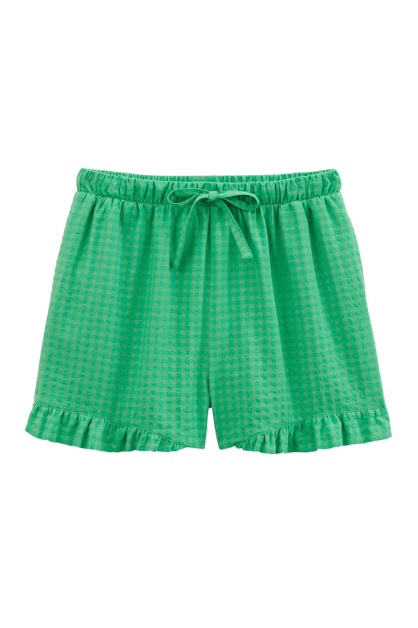 Lawn green gingham Velouté shorts