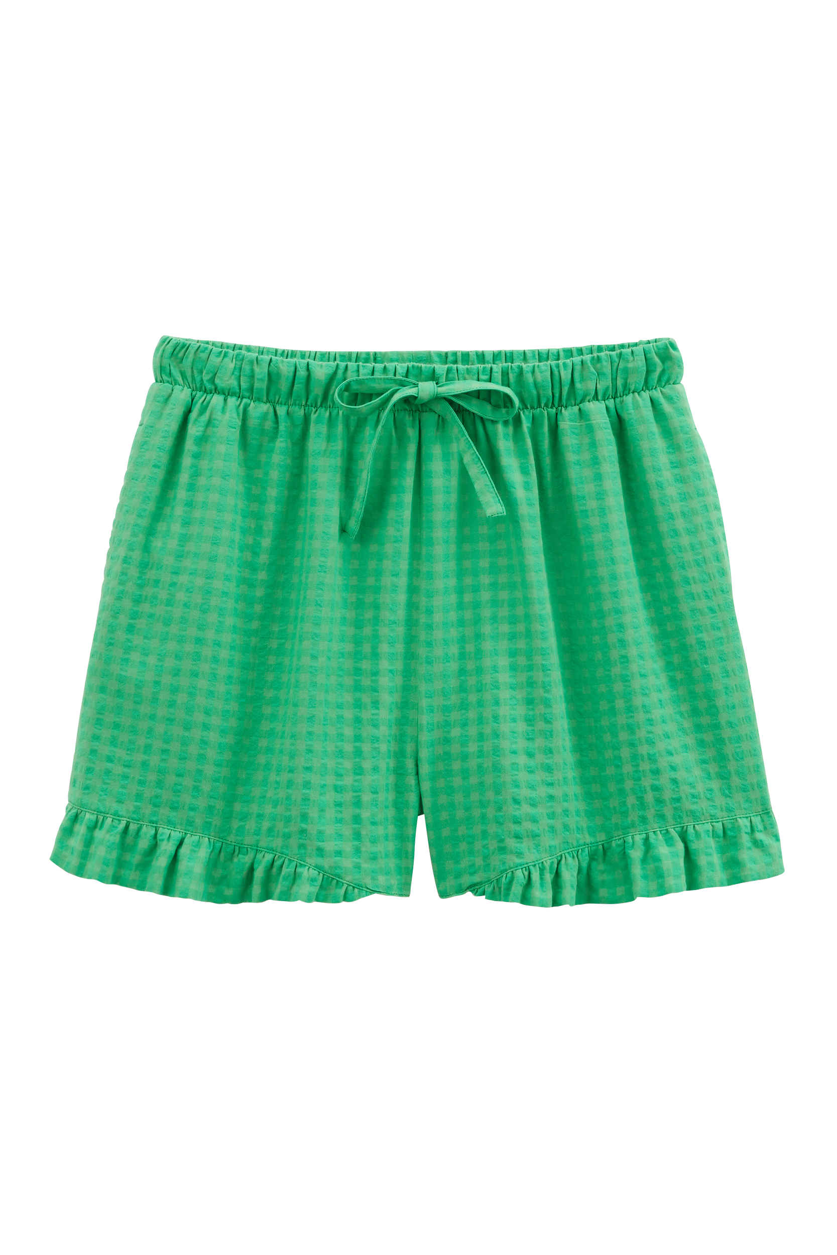 Lawn green gingham Velouté shorts