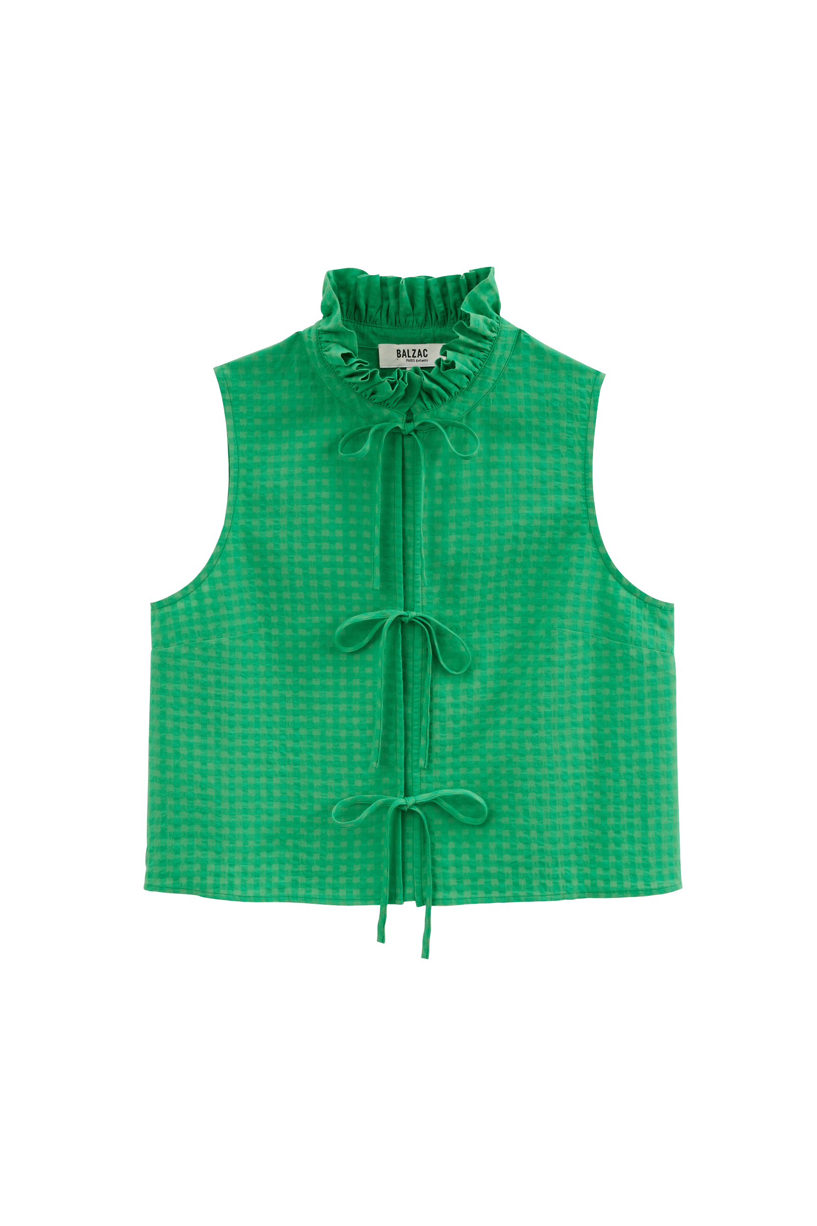 Top Gersende gingham green pelouse