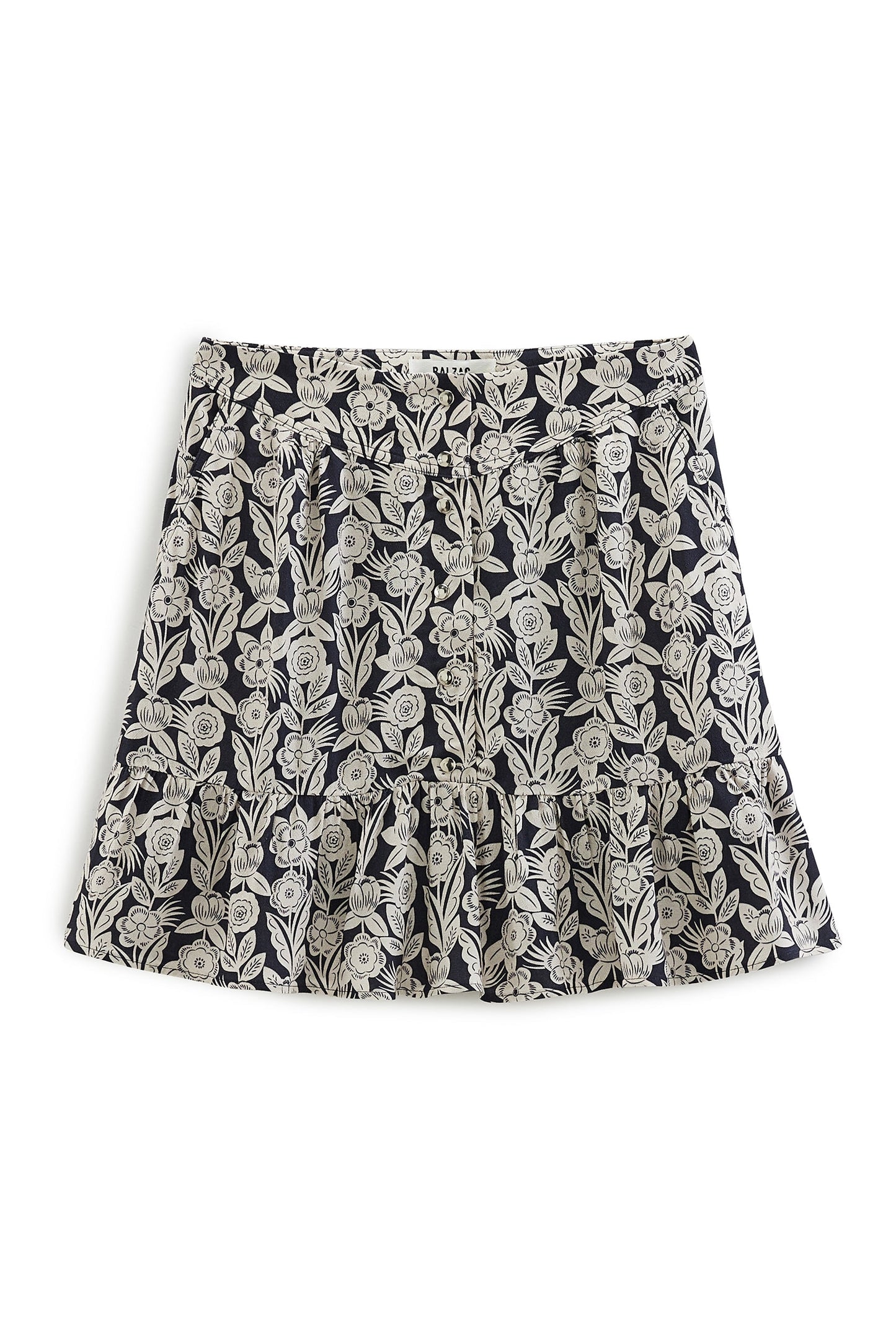 floral ornament print ciotat skirt