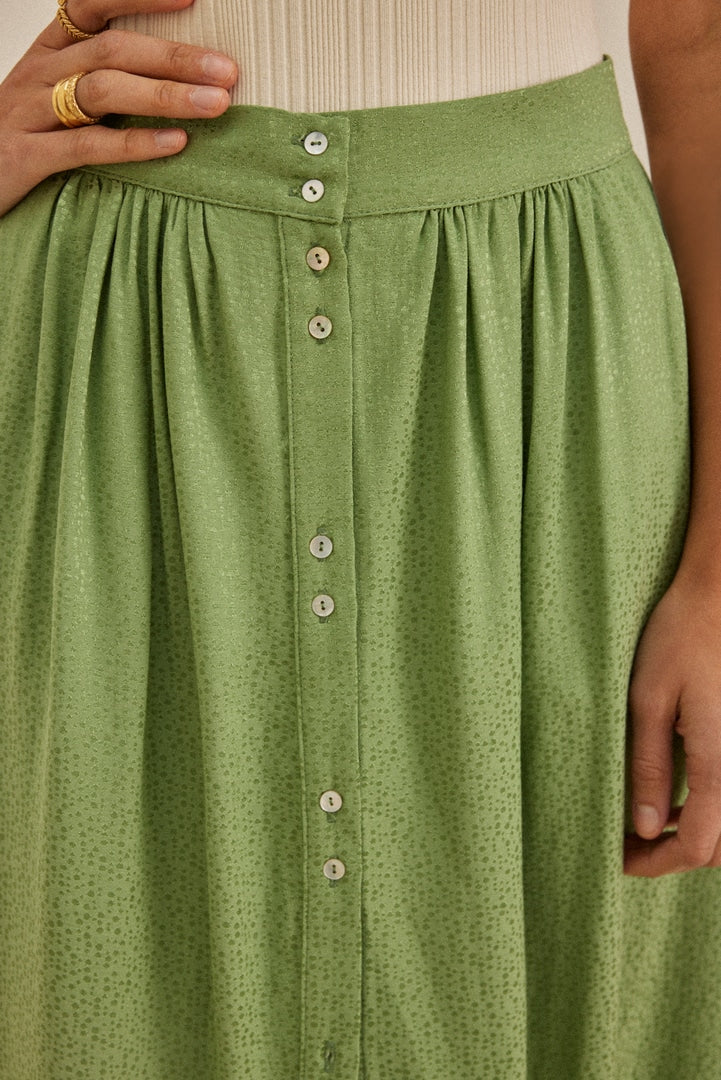 Sally sage green skirt