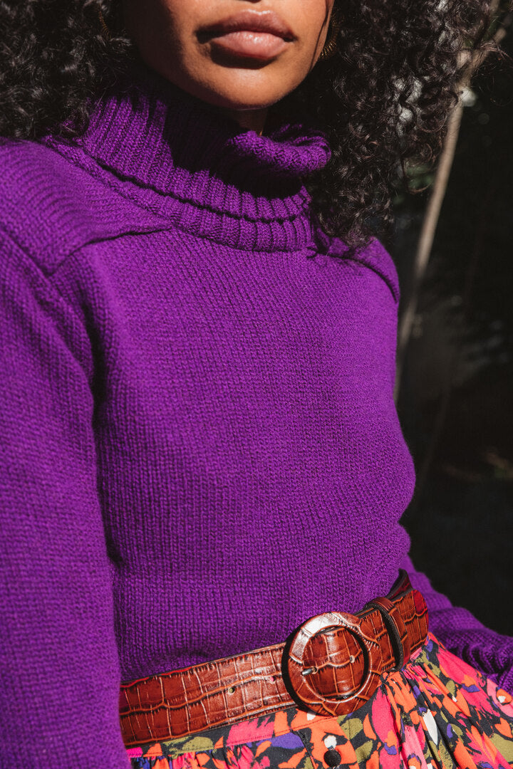 Purple Dalia sweater