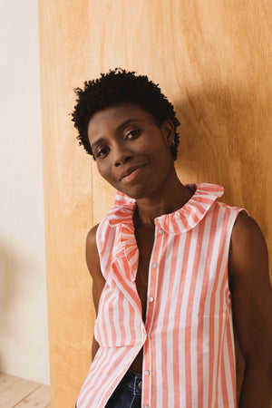 Chemise Adonis à rayures roses