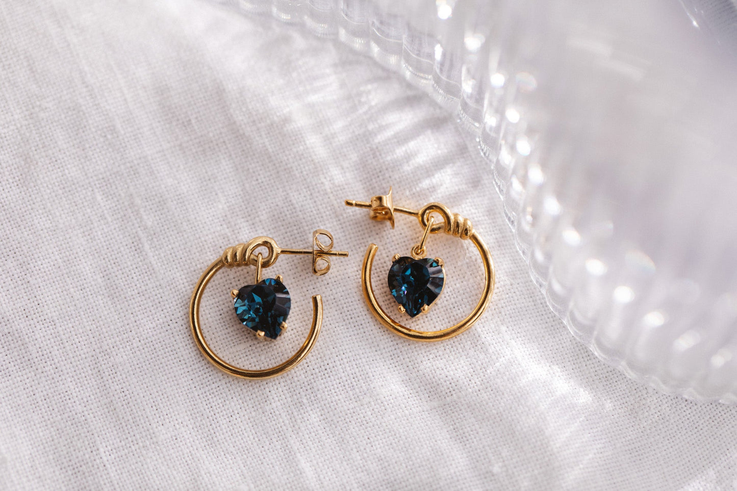 Boucles d'oreilles Mimosa bleu