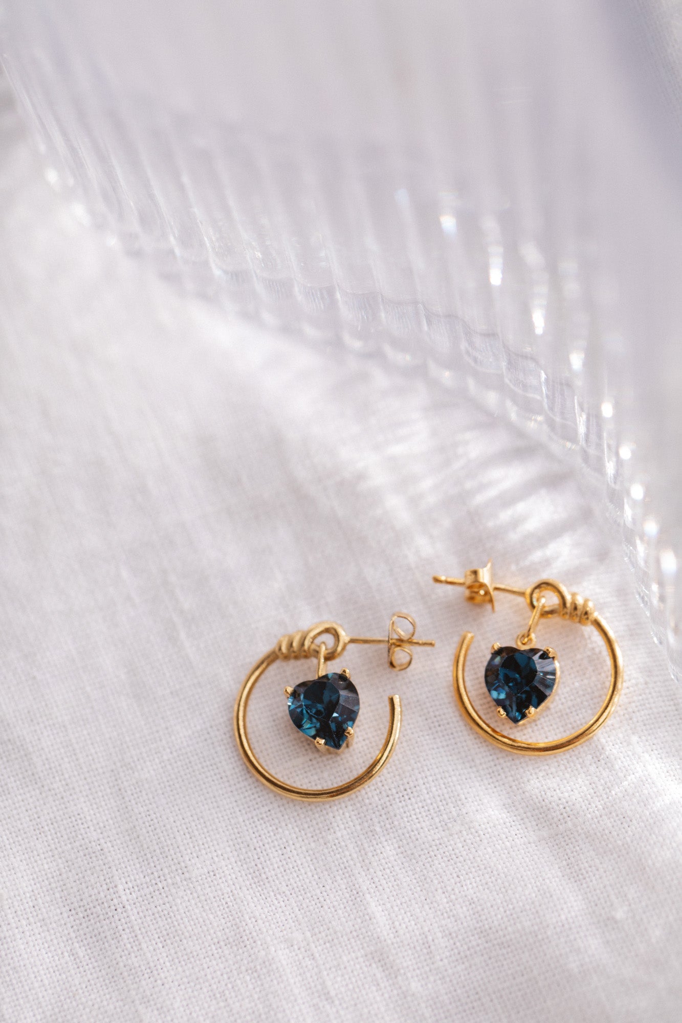 Boucles d'oreilles Mimosa bleu pierre Balzac Paris