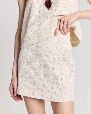 Ecru wave guipure Dorisa skirt