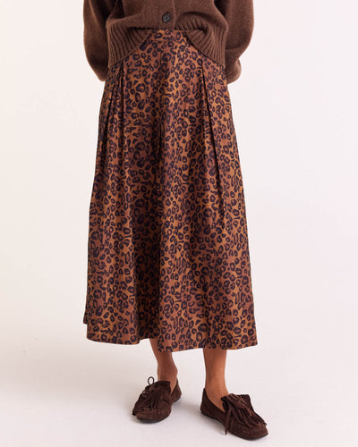 Manuela skirt, hazelnut leopard print