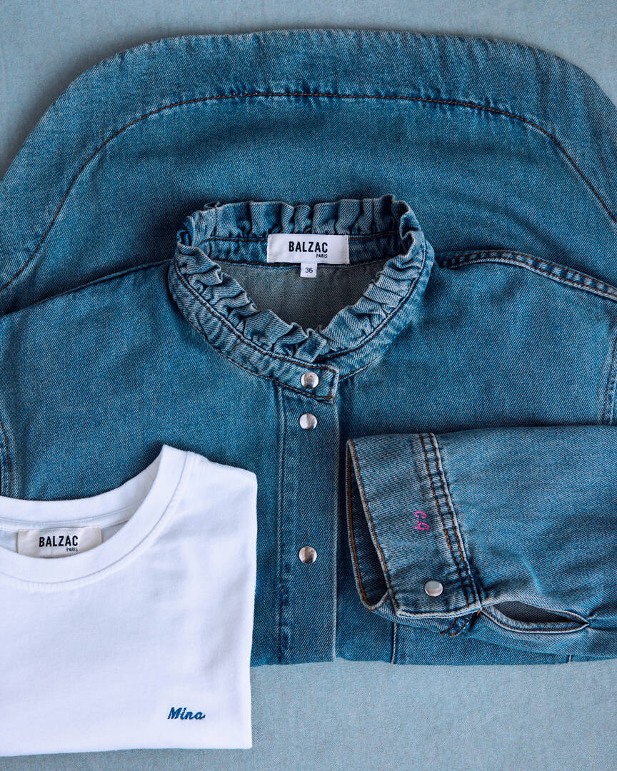 Shirt Salomé blue vintage